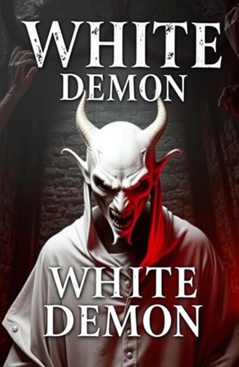 A book cover titled 'White Demon', featuring a menacing, pale figure in the foreground