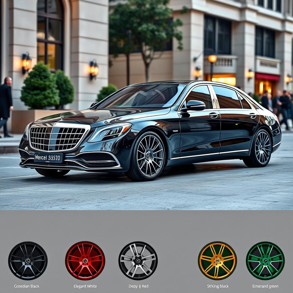 A luxurious Mercedes Maybach model showcasing its opulent design and sophisticated features