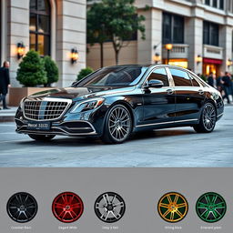 A luxurious Mercedes Maybach model showcasing its opulent design and sophisticated features