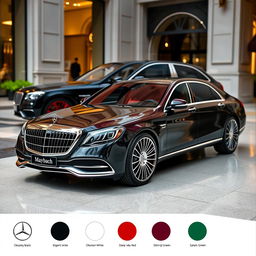 A luxurious Mercedes Maybach model showcasing its opulent design and sophisticated features