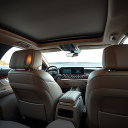 The luxurious interior of a Mercedes Benz CLE, highlighting the premium leather upholstery throughout the cabin