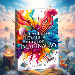 A beautiful and evocative book cover for 'A Revolução da Imaginação'