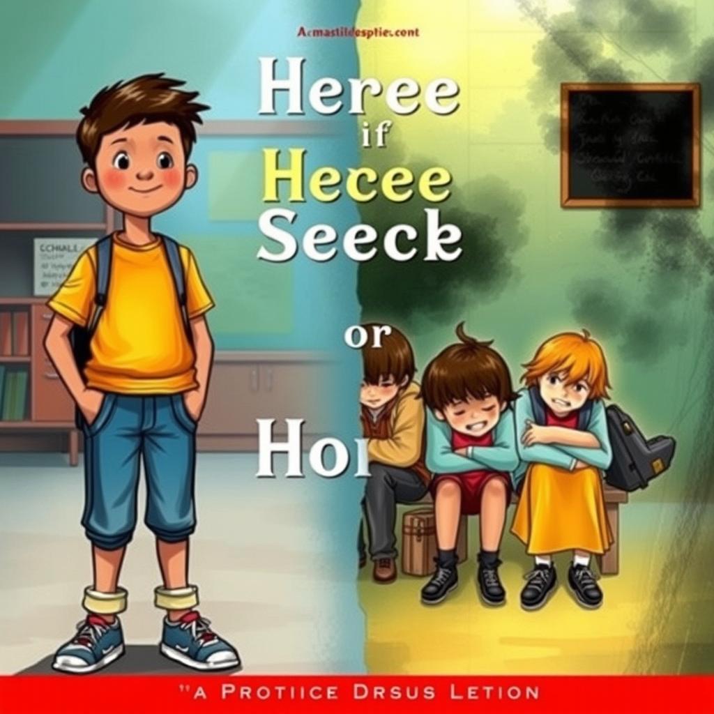 A compelling book cover illustration featuring a determined young child standing alone, exuding ambition and a desire to succeed