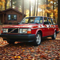 A beautifully restored 1988 Volvo 740 GL, showcasing its classic design with a boxy shape, sleek lines, and distinctive front grille