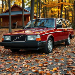 A beautifully restored 1988 Volvo 740 GL, showcasing its classic design with a boxy shape, sleek lines, and distinctive front grille