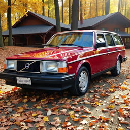 A beautifully restored 1988 Volvo 740 GL, showcasing its classic design with a boxy shape, sleek lines, and distinctive front grille