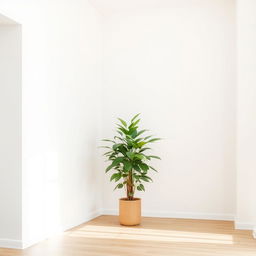 A cozy house interior background showcasing simple white walls that create an open and clean look