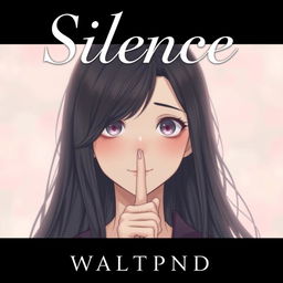 A captivating Wattpad cover featuring a girl with an expressive face, conveying a sense of silence