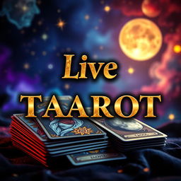 A captivating YouTube live thumbnail for the theme of Tarot by the channel 'Baralho Bocudo'