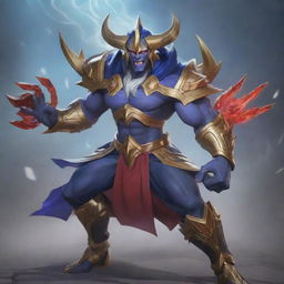 A fusion of the characters Tharz and Dyroth from the game Mobile Legends. This hybrid character blends the distinct visual elements of both characters in a cohesive and striking design.