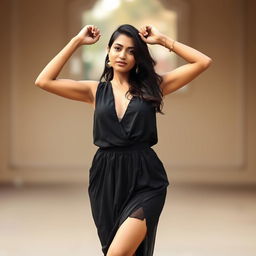 A beautiful Indian woman aged 30, standing gracefully