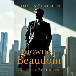 A book cover featuring a dramatic silhouette of a young lawyer resembling Thomas Beaudoin, standing confidently in the shade