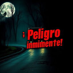 A full-screen captivating thumbnail for a YouTube video titled 'Trailero en Peligro | Historias de TERROR que NO Creerás'