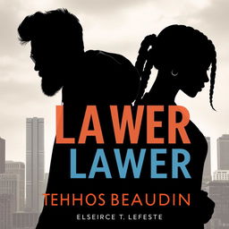 A book cover featuring a dramatic silhouette in the shade of a young lawyer resembling Thomas Beaudoin, depicted as a hipster with a beard dressed in a stylish hoodie