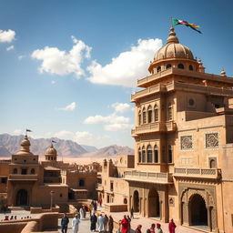 A stunning representation of traditional Yemeni architecture, showcasing intricate designs and unique features