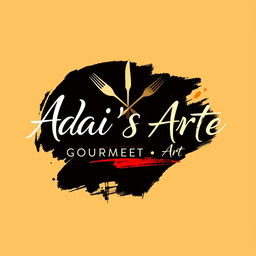 An elegant logo design featuring the words 'Adai's Gourmet' in a sophisticated, flowing font, symbolizing modernity