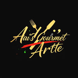 An elegant logo design featuring the words 'Adai's Gourmet' in a sophisticated, flowing font, symbolizing modernity