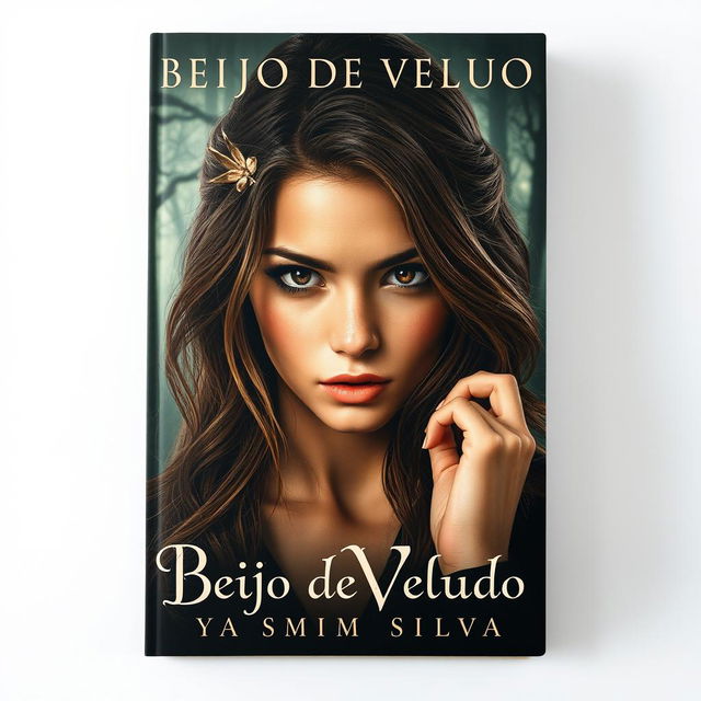 A captivating book cover for 'Beijo de Veludo' by Yasmim Silva