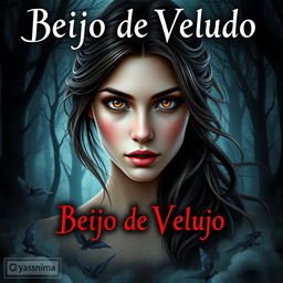 A captivating book cover for 'Beijo de Veludo' by Yasmim Silva