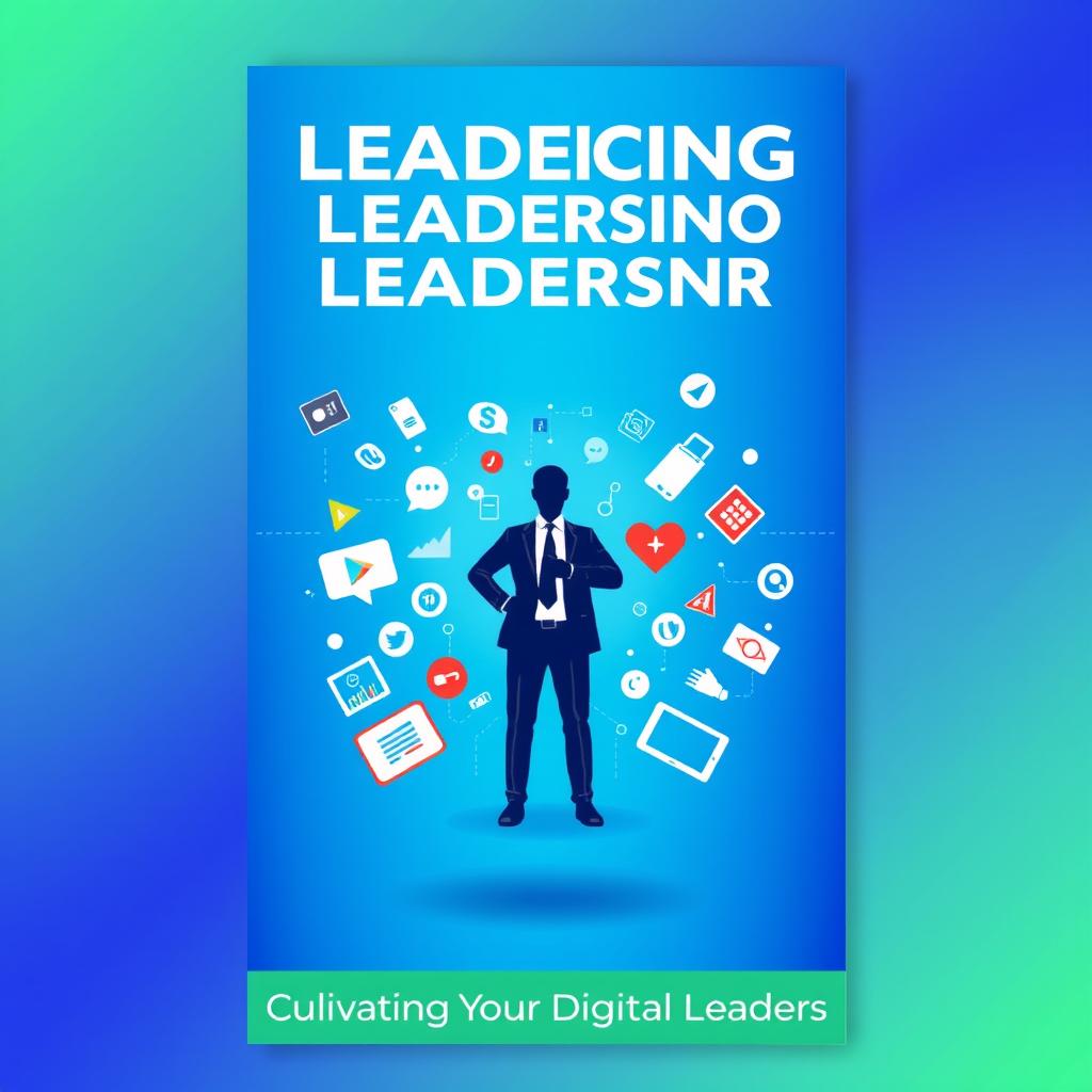 A visually captivating eBook cover design focusing on developing a leadership profile in the digital market