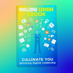 A visually captivating eBook cover design focusing on developing a leadership profile in the digital market