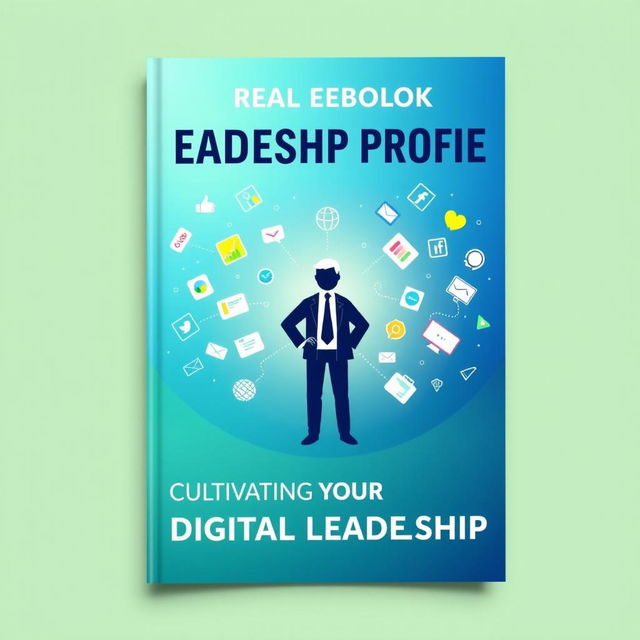 A visually captivating eBook cover design focusing on developing a leadership profile in the digital market