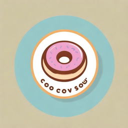 Create a playful and enticing logo for a mini donut shop, featuring freshly made donuts with vibrant colors and a whimsical font.