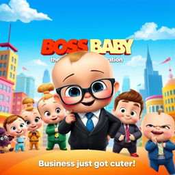 A vibrant and playful movie poster for 'Boss Baby: The Next Generation'