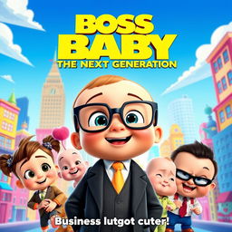 A vibrant and playful movie poster for 'Boss Baby: The Next Generation'