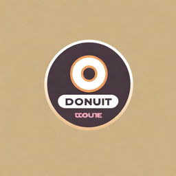 Design a visually appealing logo for a premium donut shop, showcasing delicious donuts with striking color contrasts, a sleek, modern font, and a sophisticated design layout.