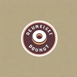 Design a visually appealing logo for a premium donut shop, showcasing delicious donuts with striking color contrasts, a sleek, modern font, and a sophisticated design layout.