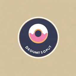 Design a visually appealing logo for a premium donut shop, showcasing delicious donuts with striking color contrasts, a sleek, modern font, and a sophisticated design layout.