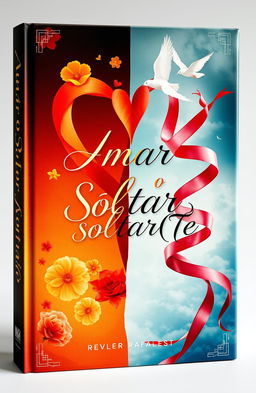 A beautifully designed book cover for a novel titled 'Amar o Soltar (Te)'