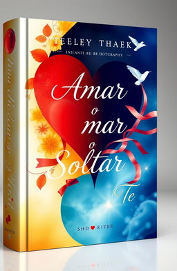 A beautifully designed book cover for a novel titled 'Amar o Soltar (Te)'