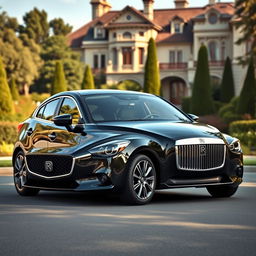 Imagine a Mazda 2 sedan reimagined as a luxurious Rolls Royce