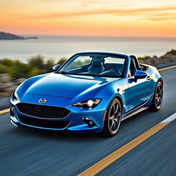 A custom-designed Mazda 2 transformed into a Mazda Miata, showcasing the sporty and sleek characteristics of the Miata