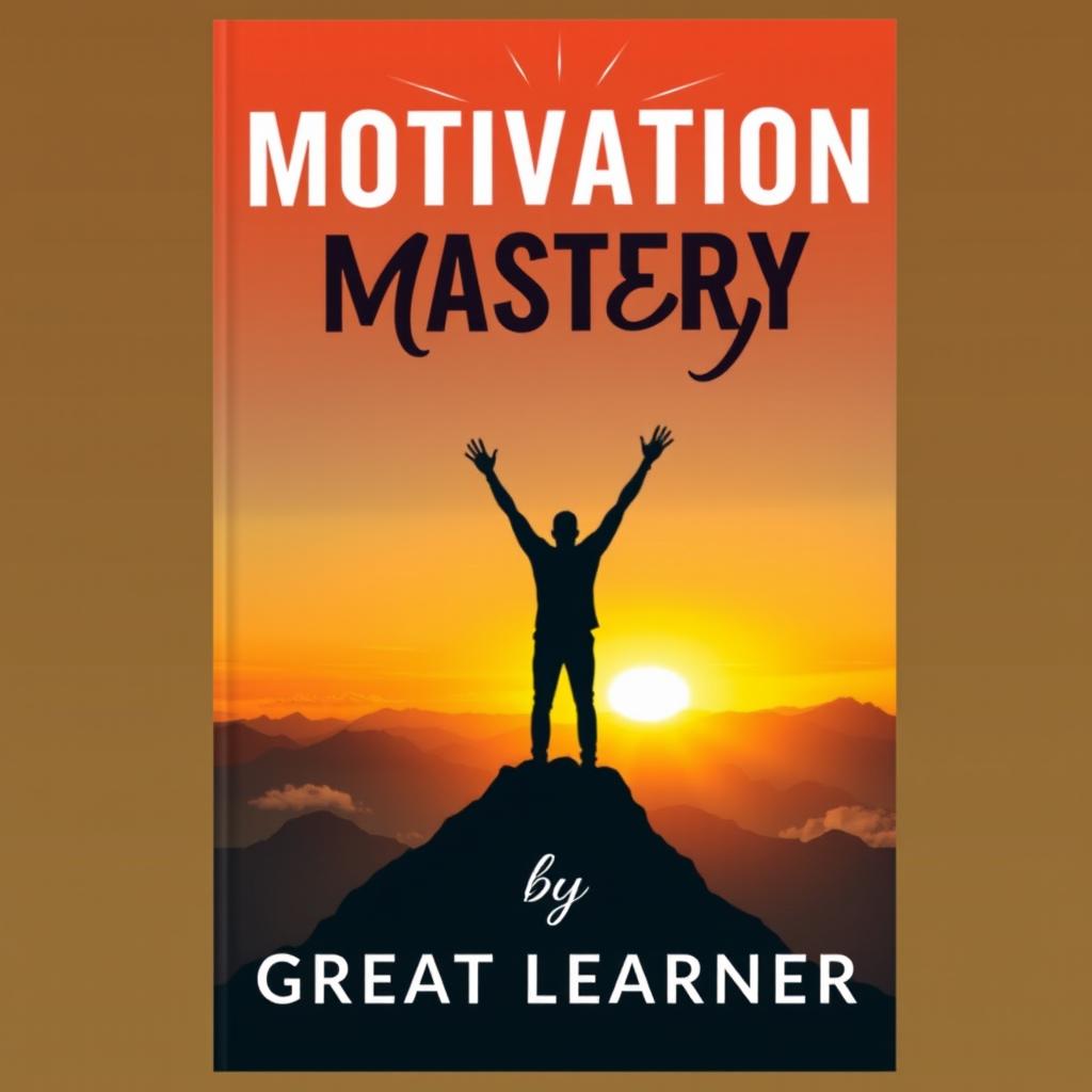 An inspiring book cover for 'Motivation Mastery' by Great Learner