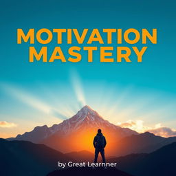 An inspirational book cover for 'Motivation Mastery' by Great Learner