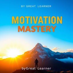 An inspirational book cover for 'Motivation Mastery' by Great Learner