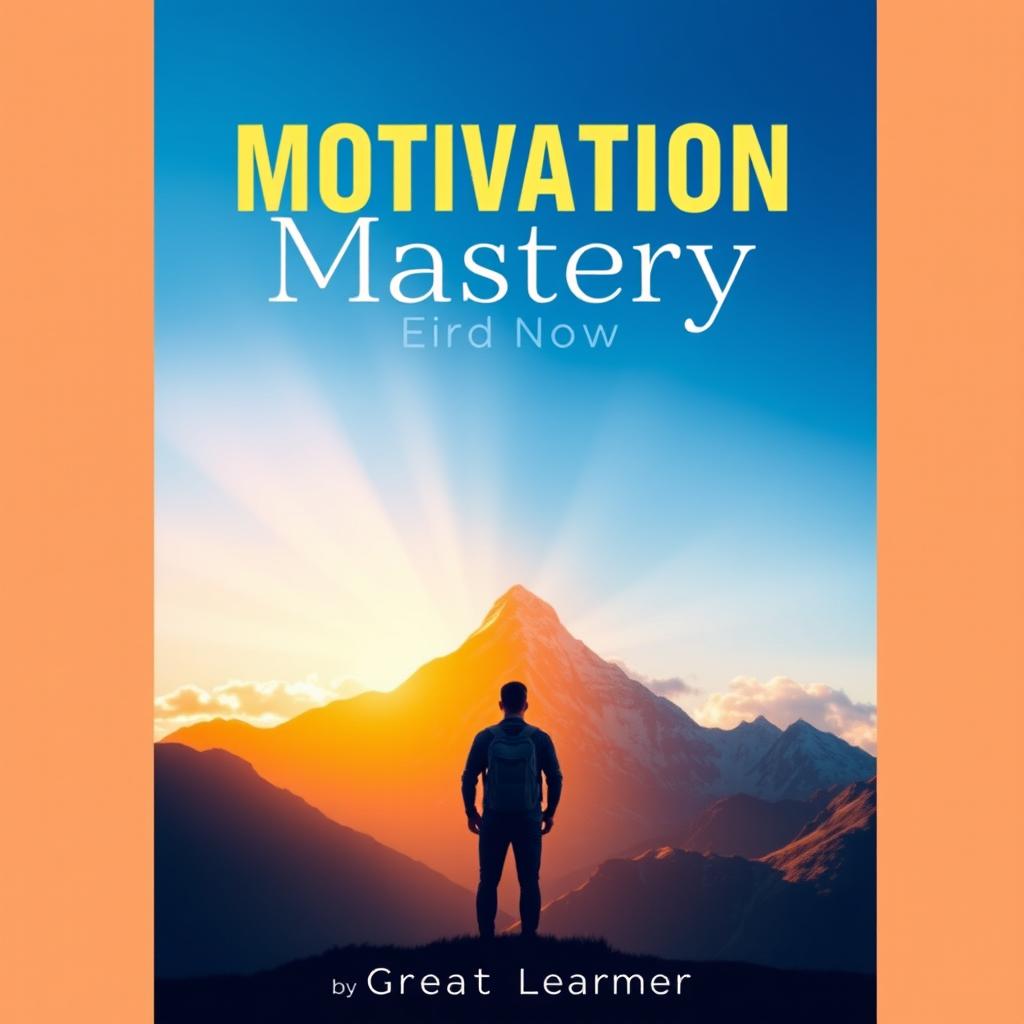 An inspirational book cover for 'Motivation Mastery' by Great Learner