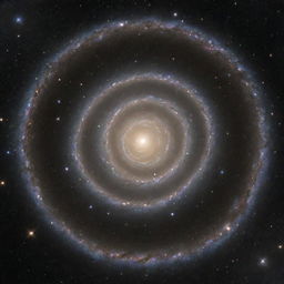 A representation of infinity, showcasing an endless cosmic spiral cascading with myriad stars against a dark depth of space.