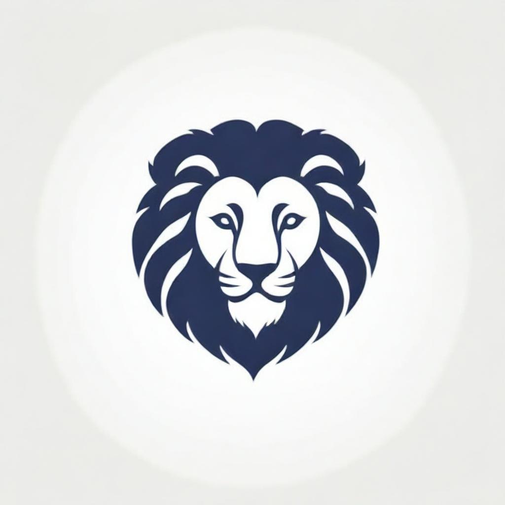 Generate a logo with the theme of infinity incorporating the element of a lion.