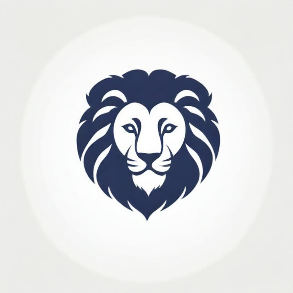 Generate a logo with the theme of infinity incorporating the element of a lion.
