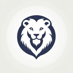 Generate a logo with the theme of infinity incorporating the element of a lion.