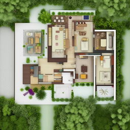 Design an optimal house plan for a plot measuring 40 feet by 21 feet.