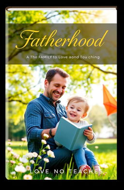 A book cover design centered around the theme of fatherhood