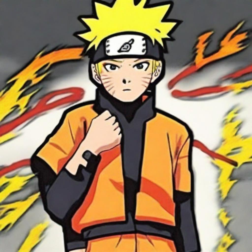 Generate a high-quality profile picture inspired by Naruto Uzumaki from the anime series Naruto. The character should be vibrant and energetic.