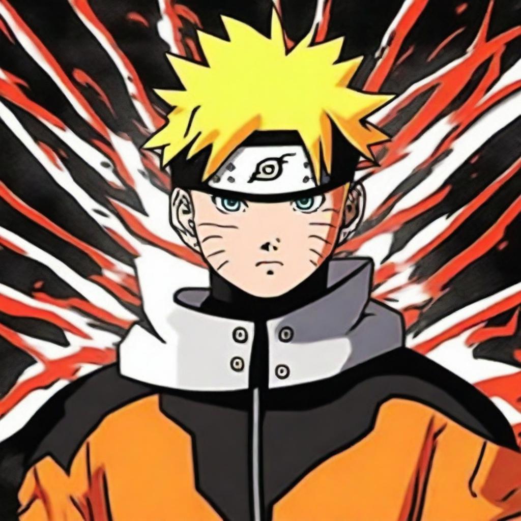 Generate a high-quality profile picture inspired by Naruto Uzumaki from the anime series Naruto. The character should be vibrant and energetic.