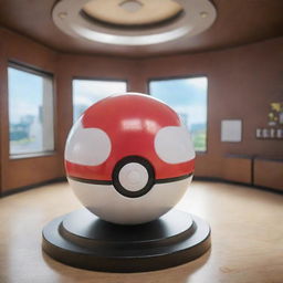 An imaginative look inside a Pokeball, featuring advanced technology and a comfortable environment for Pokemon to reside when not in battle