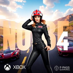 A striking and eye-catching thumbnail for the video titled 'Jugando en la Nube: Forza Horizon 4 | Gameplay | Xbox Cloud Gaming 🎮🔥👾| Game Pass Ultimate'